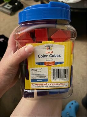 Learning Advantage Wood Color Cubes - Multi-Color Set